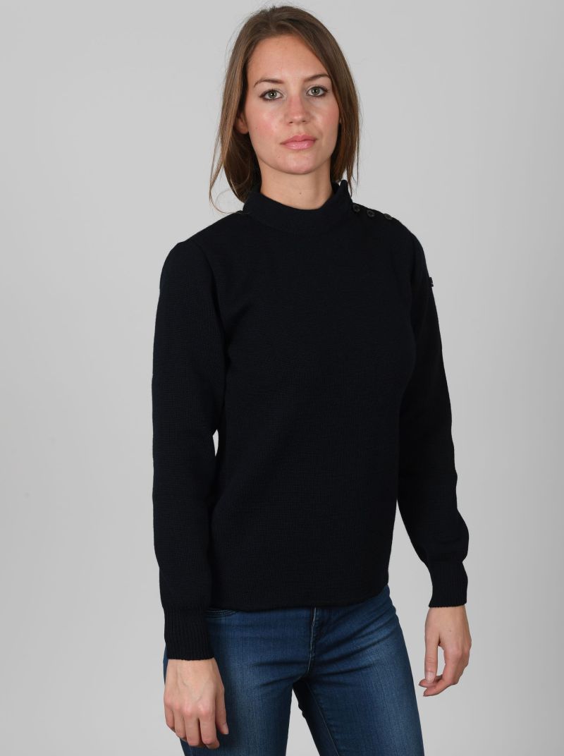 Pull Unisexe En Laine Marine - Taille L, Thème Police Italienne, Neuf Avec étiquettes