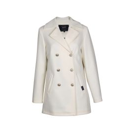 OUESSANT, Pea coat women straight cut made of wool