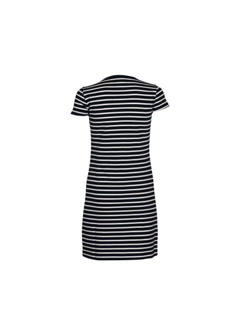 Short dress in striped cotton TAHITI