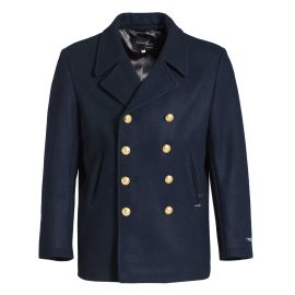 TOULON, Pea coat men straight cut French Navy made of wool